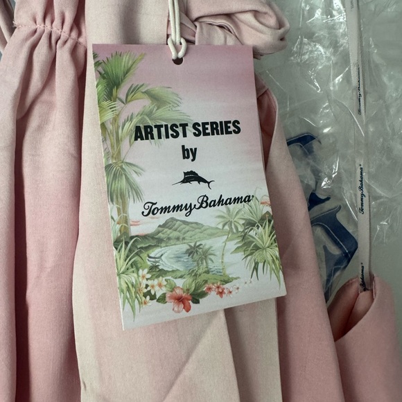 Tommy Bahama Pink Dress with Tropical Design - Picture 3 of 4